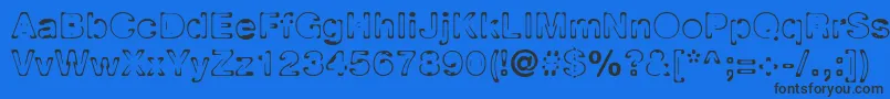 Шрифт Planor – чёрные шрифты на синем фоне