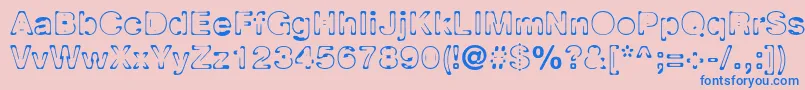 Planor Font – Blue Fonts on Pink Background