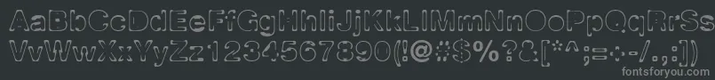 フォントPlanor – 黒い背景に灰色の文字