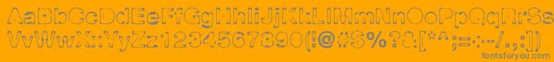 フォントPlanor – オレンジの背景に灰色の文字