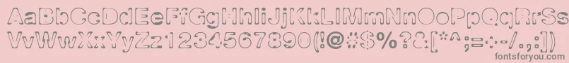 フォントPlanor – ピンクの背景に灰色の文字