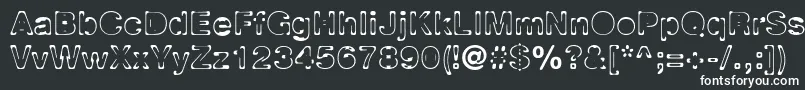 Шрифт Planor – белые шрифты на чёрном фоне