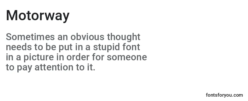 Review of the Motorway Font