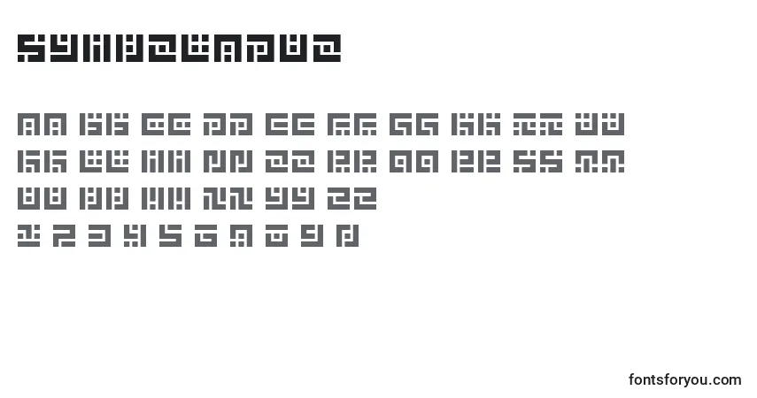 Czcionka SymvolaDuo – alfabet, cyfry, specjalne znaki