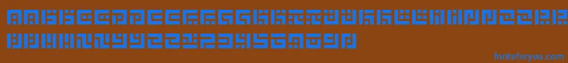 SymvolaDuo Font – Blue Fonts on Brown Background