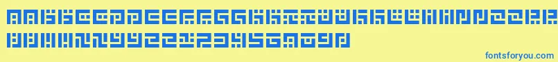 SymvolaDuo Font – Blue Fonts on Yellow Background