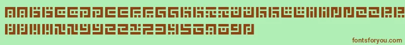 SymvolaDuo Font – Brown Fonts on Green Background