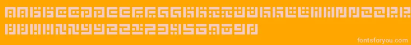 SymvolaDuo Font – Pink Fonts on Orange Background