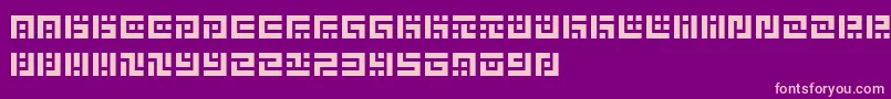 SymvolaDuo-fontti – vaaleanpunaiset fontit violetilla taustalla