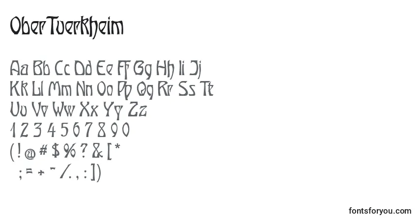 Schriftart OberTuerkheim – Alphabet, Zahlen, spezielle Symbole