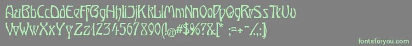 Шрифт OberTuerkheim – зелёные шрифты на сером фоне