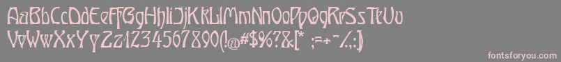 OberTuerkheim Font – Pink Fonts on Gray Background