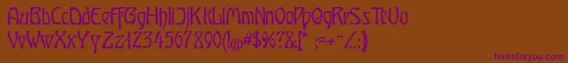 OberTuerkheim-fontti – violetit fontit ruskealla taustalla