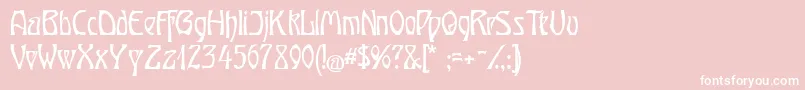 OberTuerkheim Font – White Fonts on Pink Background