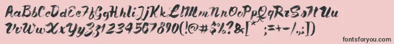fuente PaleBlueEyes – Fuentes Negras Sobre Fondo Rosa