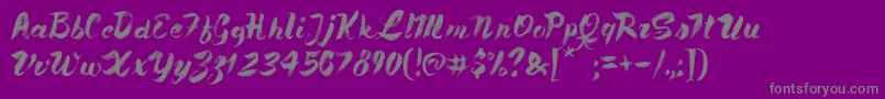 フォントPaleBlueEyes – 紫の背景に灰色の文字