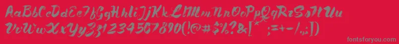 PaleBlueEyes Font – Gray Fonts on Red Background