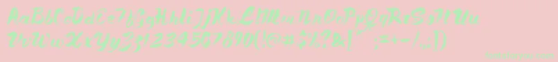 PaleBlueEyes Font – Green Fonts on Pink Background