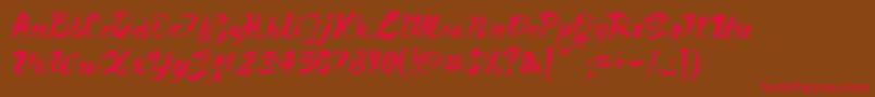 PaleBlueEyes Font – Red Fonts on Brown Background