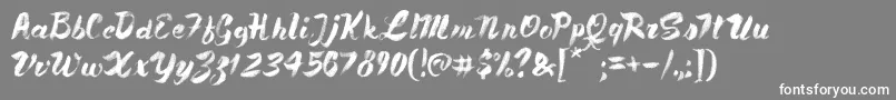 PaleBlueEyes Font – White Fonts on Gray Background