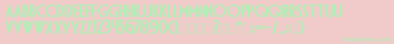 DsDiplomaBold Font – Green Fonts on Pink Background