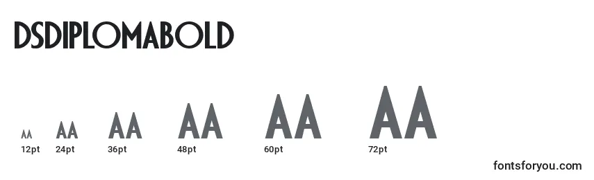 DsDiplomaBold Font Sizes