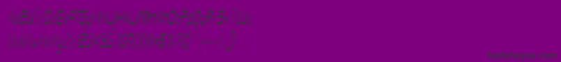 フォントAunchanted Condense Oblique – 紫の背景に黒い文字