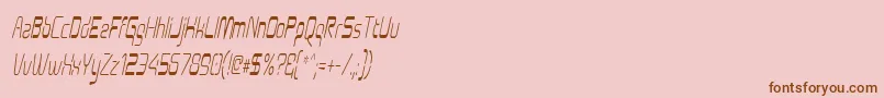 Шрифт Aunchanted Condense Oblique – коричневые шрифты на розовом фоне
