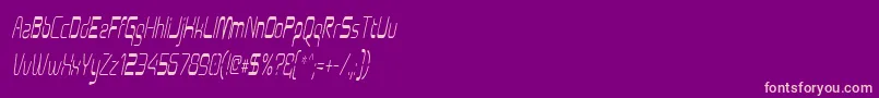 Police Aunchanted Condense Oblique – polices roses sur fond violet