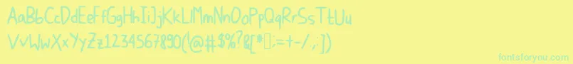 Saiba mais sobre a fonte DicisHandwrite Fonte DicisHandwrite – fontes verdes em um fundo amarelo