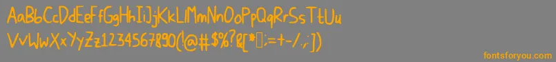 Шрифт DicisHandwrite – оранжевые шрифты на сером фоне