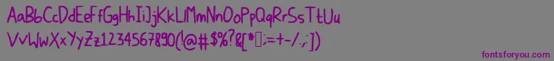 Шрифт DicisHandwrite – фиолетовые шрифты на сером фоне