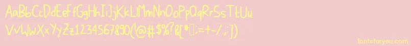 More about DicisHandwrite Font DicisHandwrite Font – Yellow Fonts on Pink Background