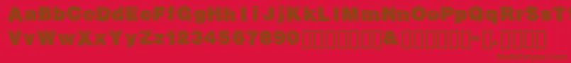 Gautsmotellowerright Font – Brown Fonts on Red Background