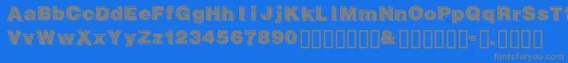 Шрифт Gautsmotellowerright – серые шрифты на синем фоне