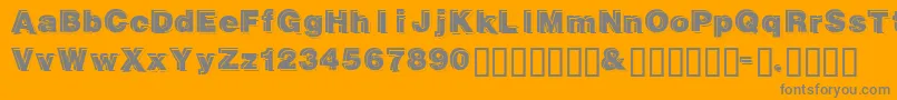 Gautsmotellowerright Font – Gray Fonts on Orange Background