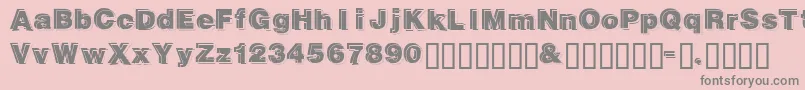 Gautsmotellowerright Font – Gray Fonts on Pink Background