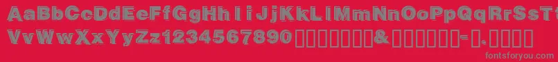 Gautsmotellowerright Font – Gray Fonts on Red Background
