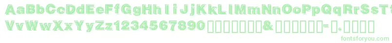 Gautsmotellowerright-fontti – vihreät fontit valkoisella taustalla