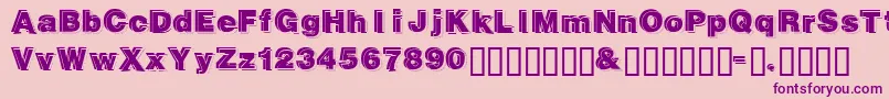 Gautsmotellowerright Font – Purple Fonts on Pink Background