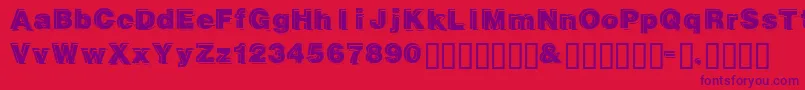 Gautsmotellowerright-fontti – violetit fontit punaisella taustalla