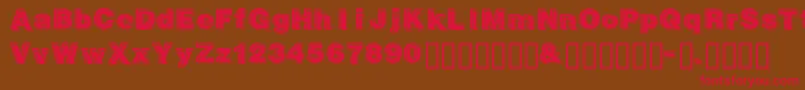 Gautsmotellowerright Font – Red Fonts on Brown Background