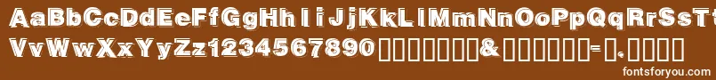 Gautsmotellowerright Font – White Fonts on Brown Background