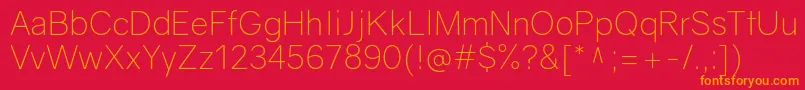 GravityLight Font – Orange Fonts on Red Background