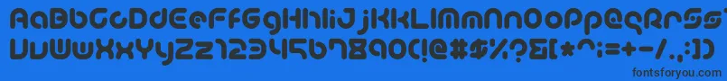 TeacherA Font – Black Fonts on Blue Background