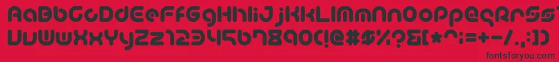 TeacherA Font – Black Fonts on Red Background