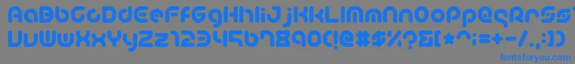 TeacherA Font – Blue Fonts on Gray Background