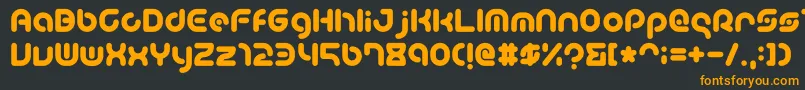 フォントTeacherA – 黒い背景にオレンジの文字