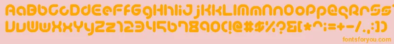 TeacherA Font – Orange Fonts on Pink Background