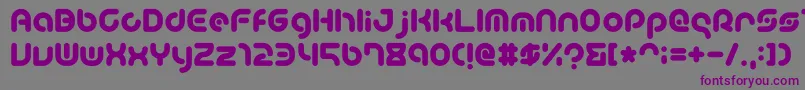 フォントTeacherA – 紫色のフォント、灰色の背景
